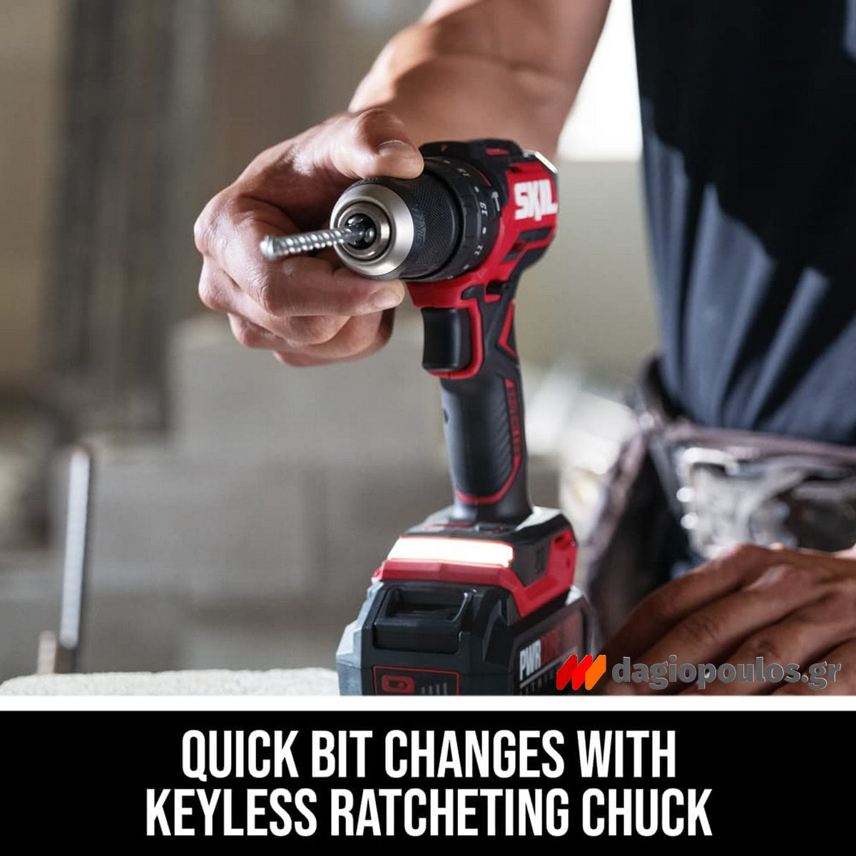 Skil 3075 CA 20V Max Brushless Κρουστικό Δραπανοκατσάβιδο Μπαταρίας 18V Li-Ion & & 3110 AA Μπαταρία 2.5Ah Φορτιστής Τσάντα
