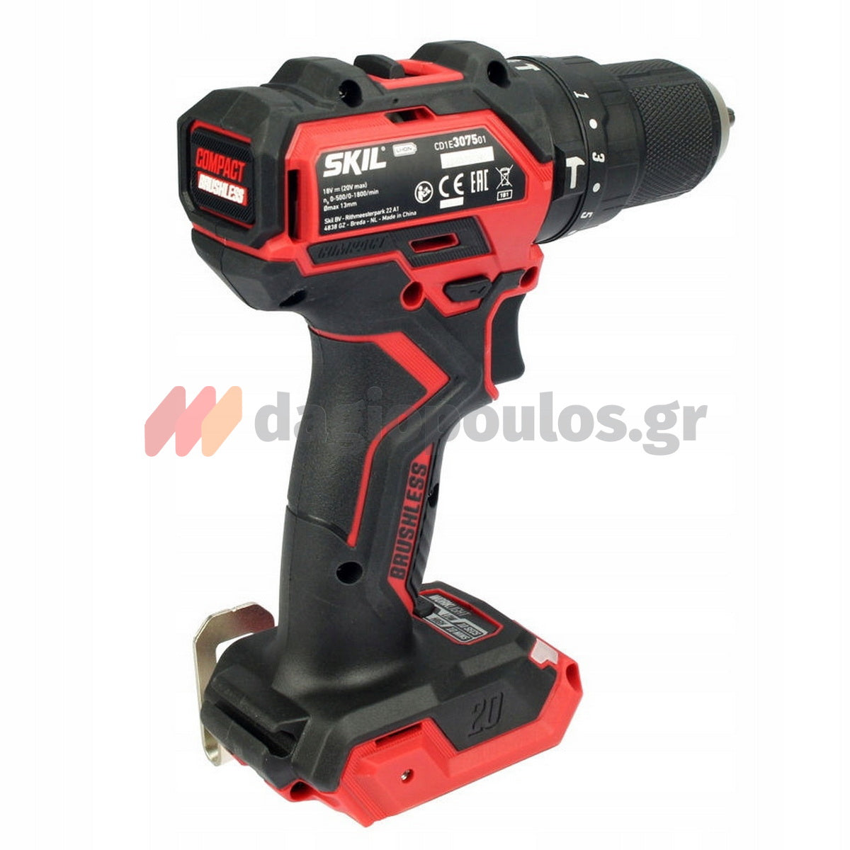 Skil 3075 CA 20V Max Brushless Κρουστικό Δραπανοκατσάβιδο Μπαταρίας 18V Li-Ion & & 3110 AA Μπαταρία 2.5Ah Φορτιστής Τσάντα