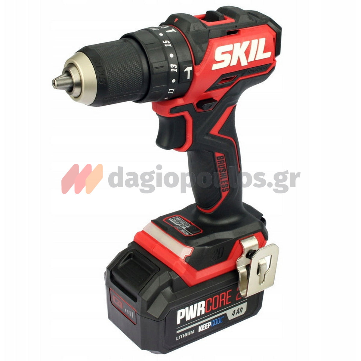 Skil 3075 HB Brushless 20V Max Κρουστικό Δραπανοκατσάβιδο Μπαταρίας 18V Li-Ion Με 2 Μπατ.4.0Ah - Ταχυφορτιστή - Βαλίτσα