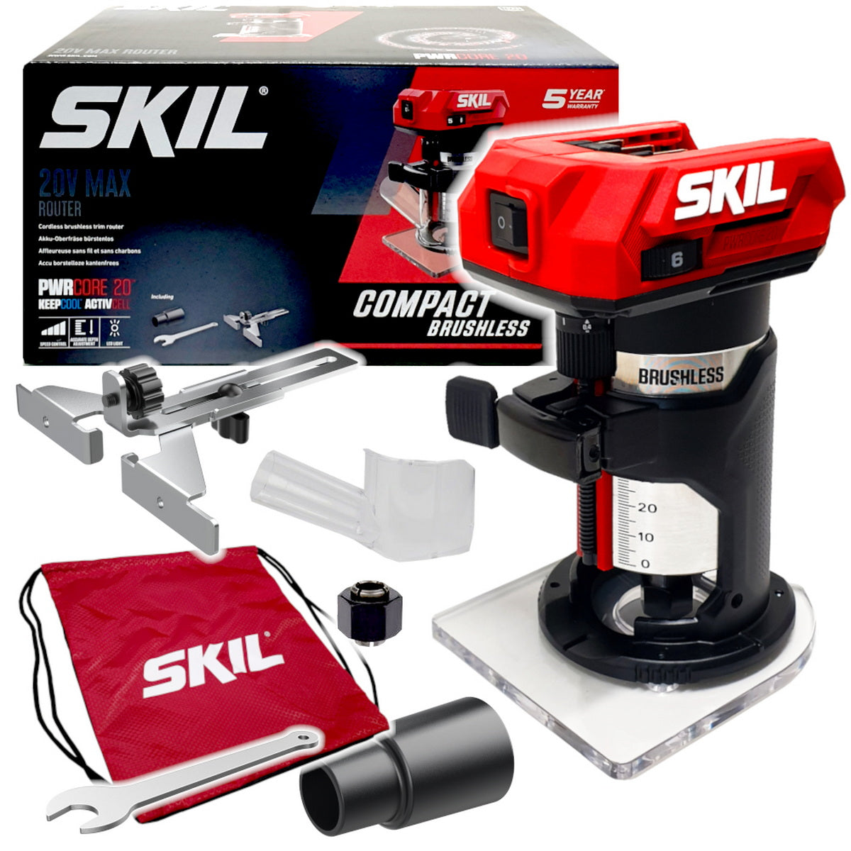 Skil 3170 CA 20V Max Brushless Κουρευτικό Περιθωρίων Μπαταρίας 18V Li-Ion SOLO