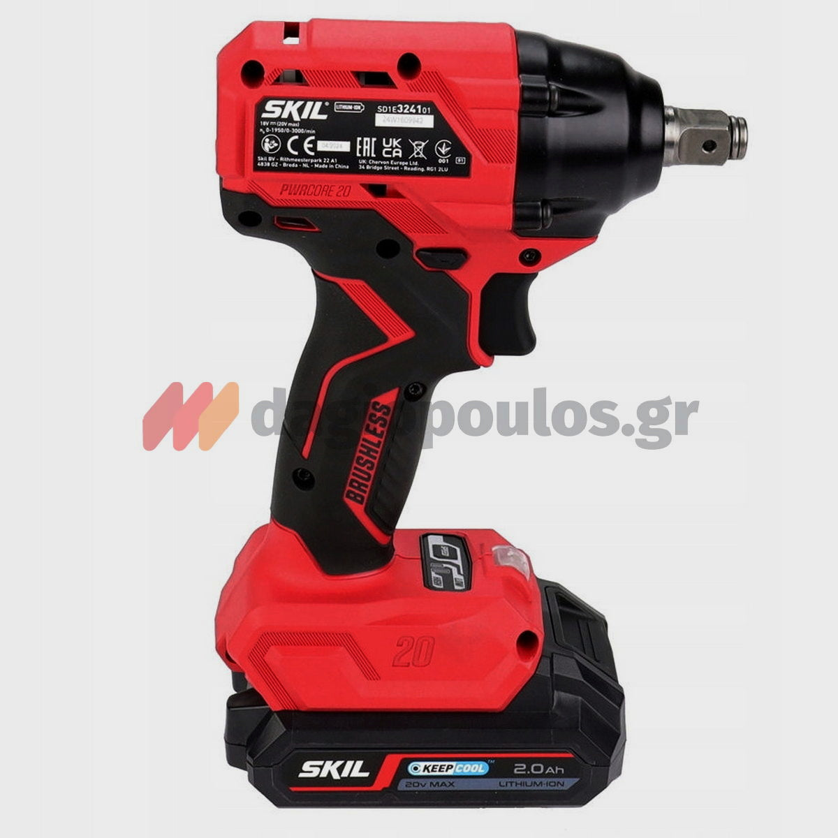 Skil 3241 CA 20V Max Brushless Μπουλονόκλειδο Μπαταρίας 18V Li-Ion Με Μπαταρία 2.0Ah