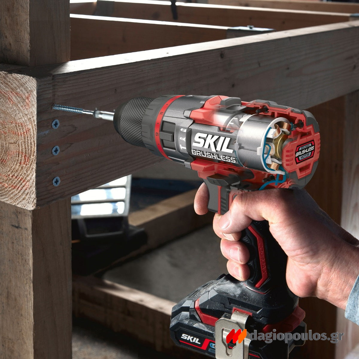 Skil 3285 JA1 20V Max Brushless Μπουλονόκλειδο Μπαταρίας 18V Li-Ion Με 2 Μπαταρίες 5.0Ah