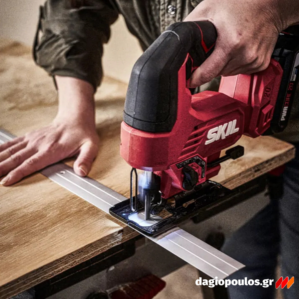 Skil 3421 CA 20V Brushless Σέγα Μπαταρίας 20V Li-Ion Με Σετ 3116 ΑΑ Μπαταρία 2.0Ah - Φορτιστή