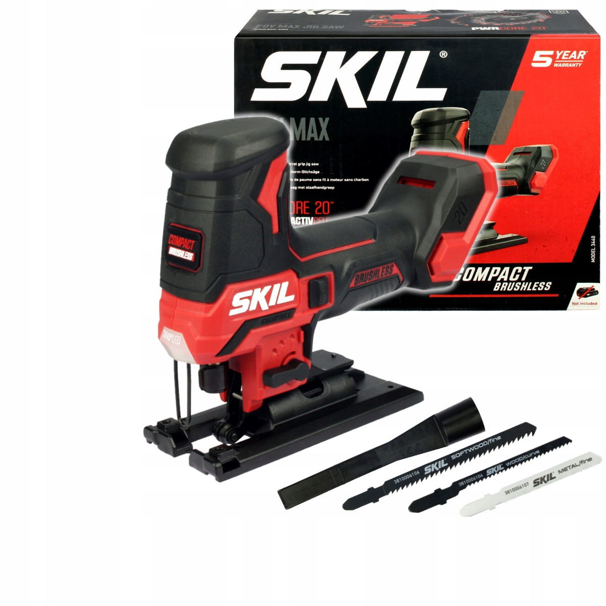 Skil 3440 CA 20V Max Brushless Σέγα Μπαταρίας 18V SOLO