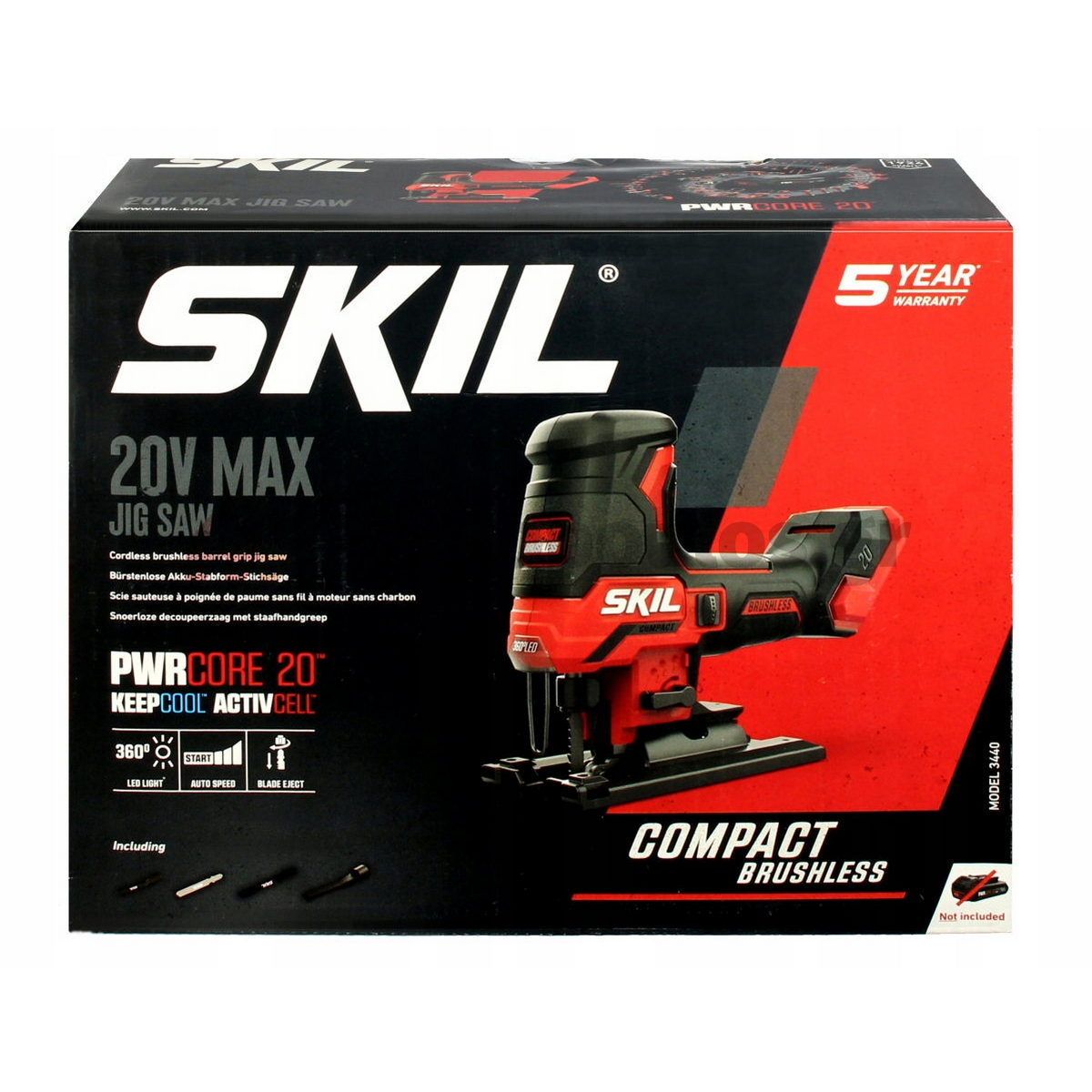 Skil 3440 CA 20V Max Brushless Σέγα Μπαταρίας 18V SOLO