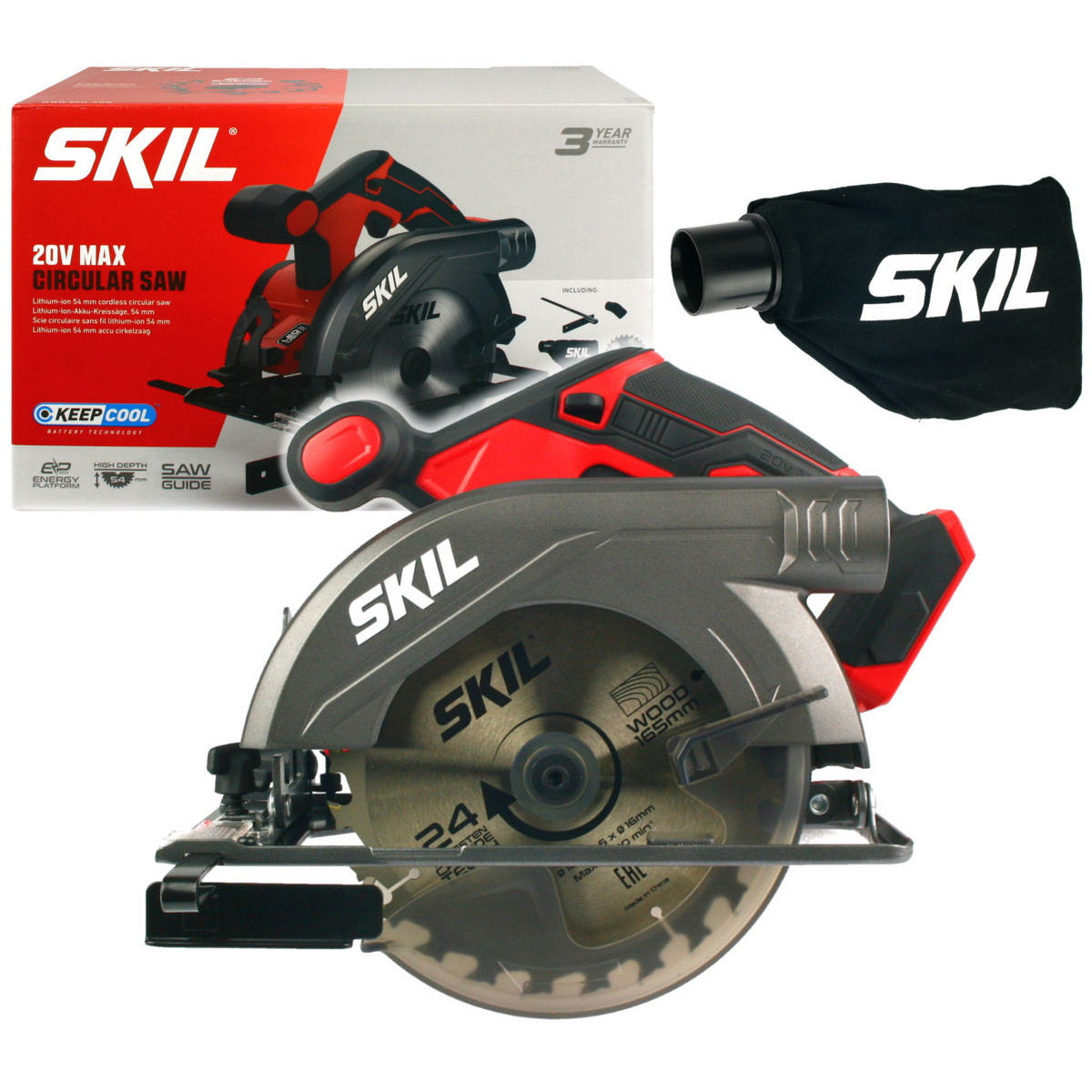 Skil 3520 CA 20V Max Δισκοπρίονο Μπαταρίας 18V Li-Ion 165mm SOLO