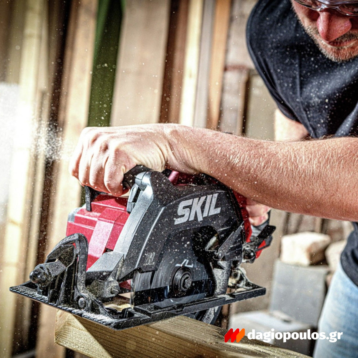 Skil 3572 EA 40V Max Brushless Δισκοπρίονο Μπαταρίας 36V Li-Ion 184mm Με 2 Μπαταρίες 4.0Ah + Φορτιστή + USB Αντάπτορα + Τσάντα