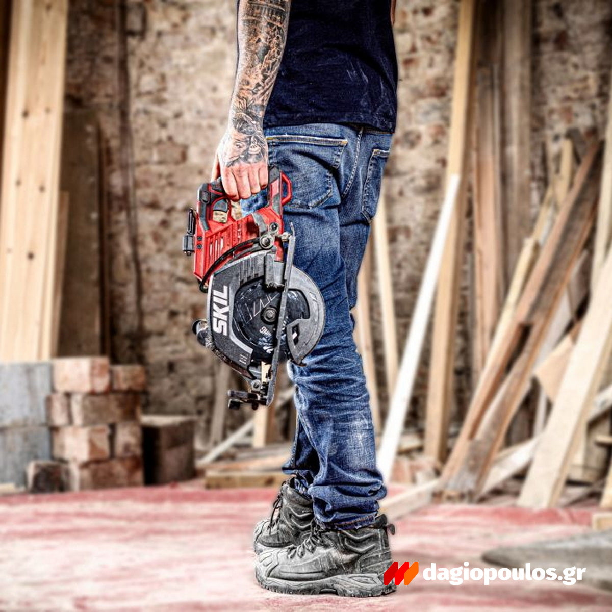 Skil 3572 EA 40V Max Brushless Δισκοπρίονο Μπαταρίας 36V Li-Ion 184mm Με 2 Μπαταρίες 4.0Ah + Φορτιστή + USB Αντάπτορα + Τσάντα