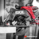 Skil 3572 EA 40V Max Brushless Δισκοπρίονο Μπαταρίας 36V Li-Ion 184mm Με 2 Μπαταρίες 4.0Ah + Φορτιστή + USB Αντάπτορα + Τσάντα