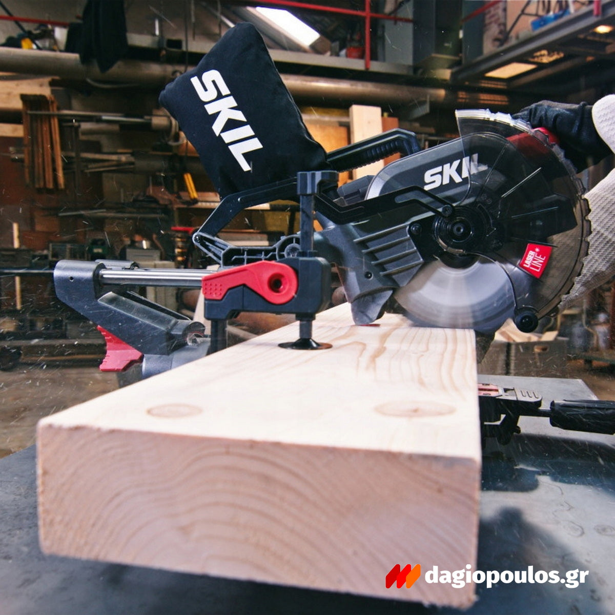 Skil 3590 CA 20V Max Φαλτσοπρίονο Radial Ξύλου Μπαταρίας 18V Li-Ion 216mm Με 2 Μπαταρίες 5.0Ah