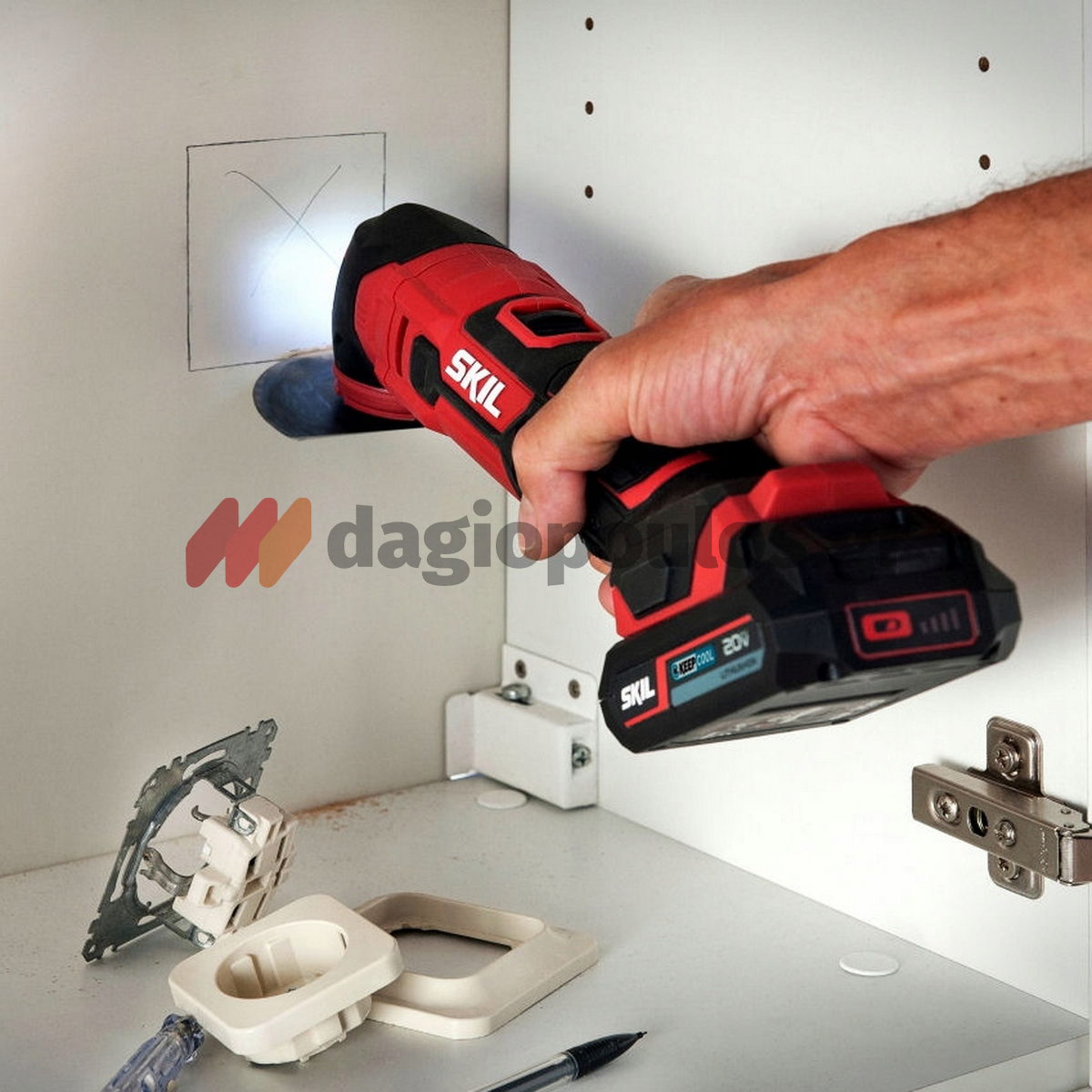 Skil 3620 CA 20V Max Πολυεργαλείο Μινι Τροχός Μπαταρίας 18V Li-Ion Με Μπαταρία 2.5Αh