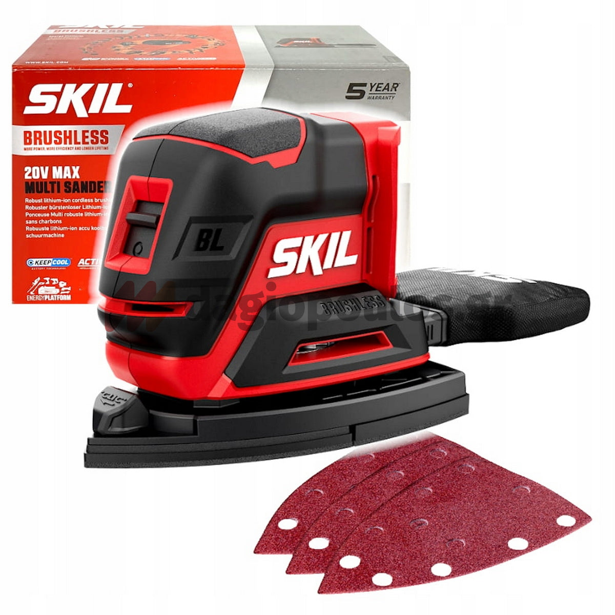 Skil 3720 CD 20V Max Brushless Πολυτριβείο Παλμικό Μπαταρίας 18V Li-Ion Με Μπαταρία 2.5Ah