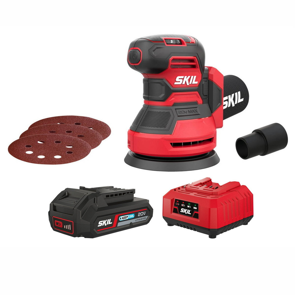 Skil 3745 CA 20V Max Έκκεντρο Περιστροφικό Τριβείο Μπαταρίας 18V Li-Ion 125mm Με Μπαταρία 2.5Ah