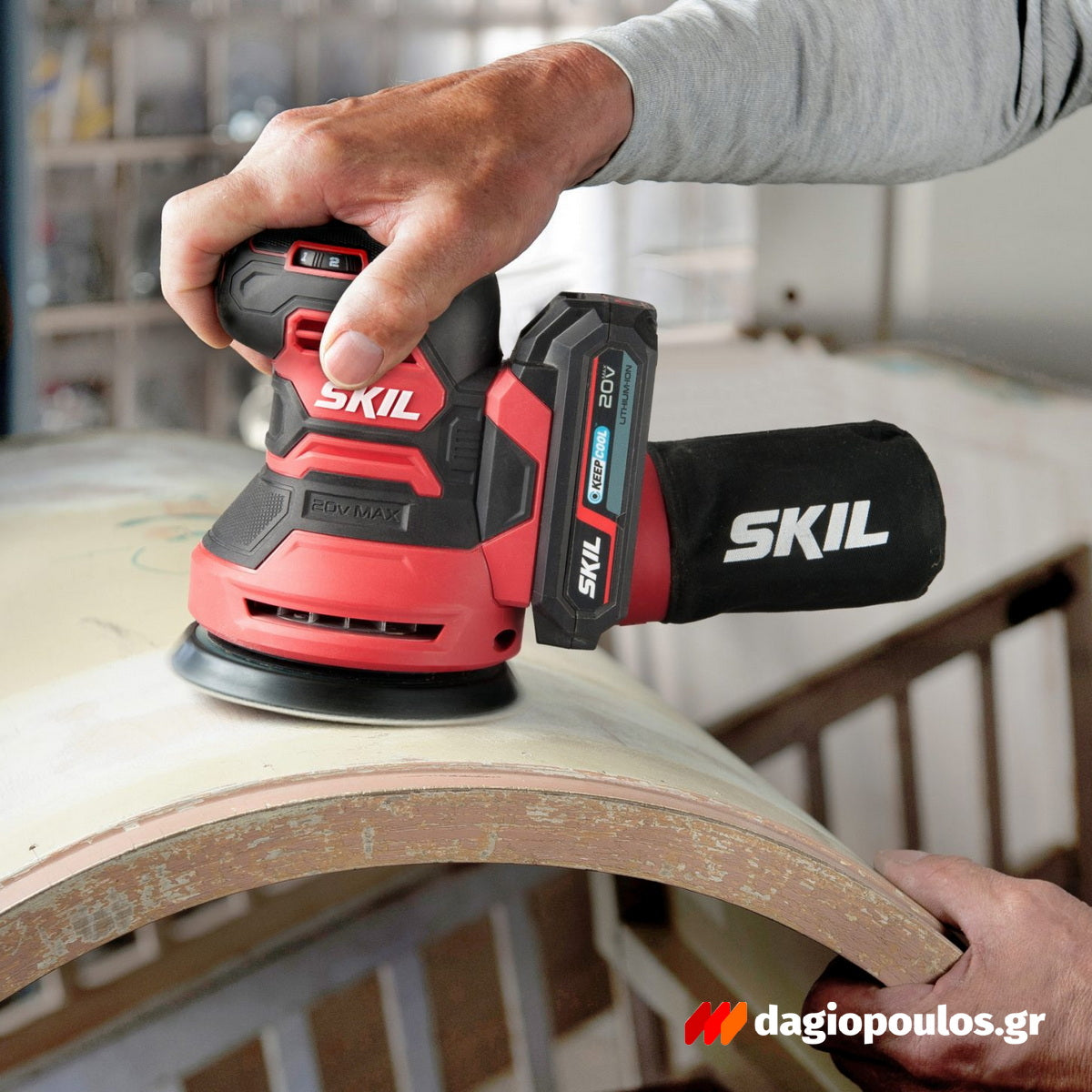 Skil 3745 CA 20V Max Έκκεντρο Περιστροφικό Τριβείο Μπαταρίας 18V Li-Ion 125mm Με Μπαταρία 2.5Ah