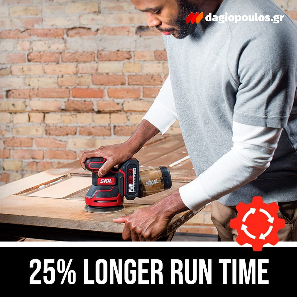 Skil 3750 FA 20V Max Brushless Έκκεντρο Περιστροφικό Τριβείο Μπαταρίας 18V Li-Ion 125mm SOLO