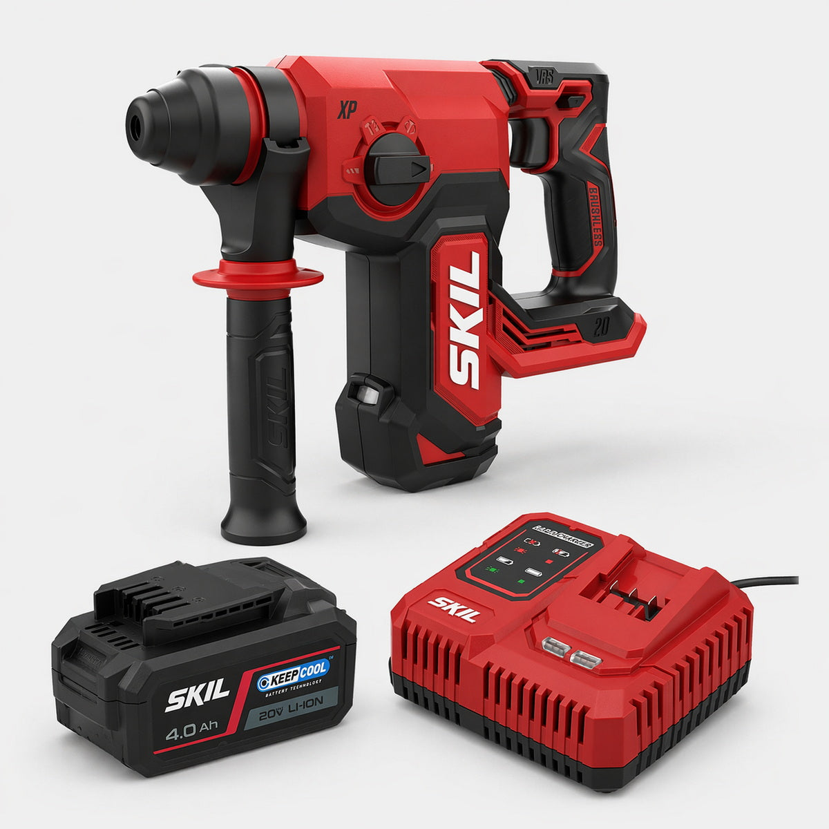 Skil 3851 CA 20V Max Brushless Περιστροφικό Πνευματικό Πιστολέτο SDS Plus 20V Li-Ion & 3111 AA Μπαταρία 4.0Ah Ταχυφορτιστής