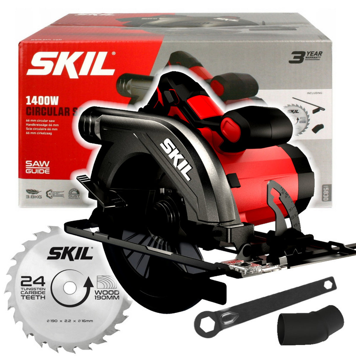 Skil 5830 AA Επαγγελματικό Ηλεκτρικό Δισκοπρίονο 1400Watt 190mm