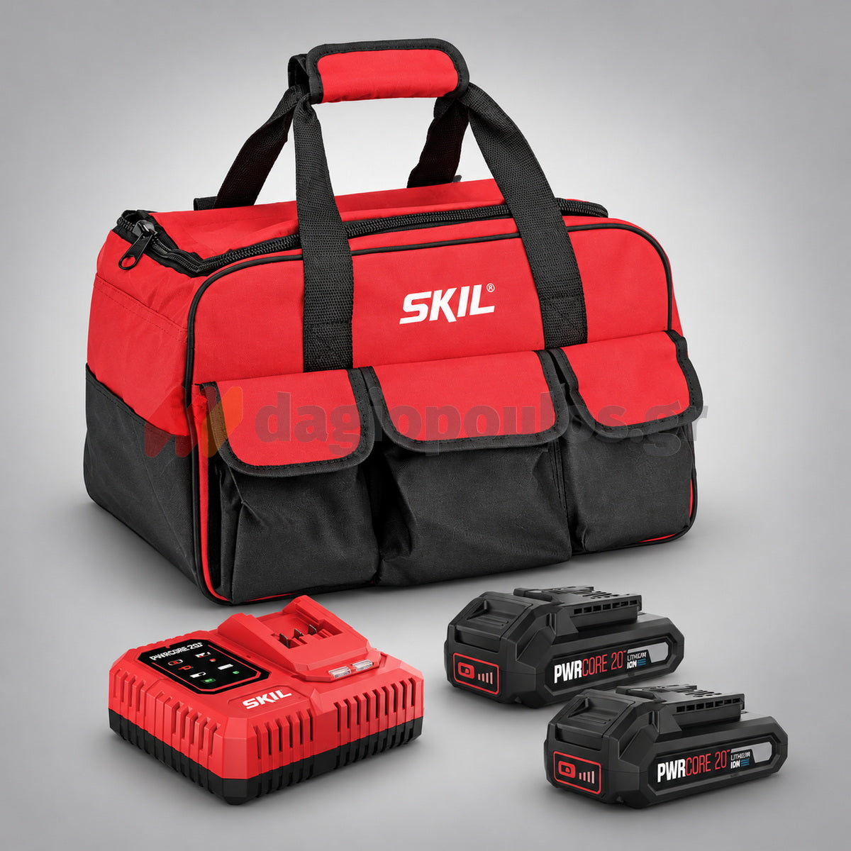 Skil D00624 Σετ Ψαλίδι Κλαδέματος 0620 CA & Αλυσοπρίονο 0512 CA & Πολυεργαλείο Κήπου 0630 CA Με 2 Μπατ.2.5Ah - Ταχυφορτιστή - Τσάντα