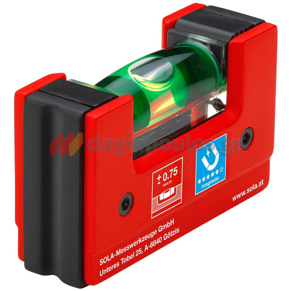Sola GO Magnetic Μαγνητικό Αλφάδι Τσέπης 6cm Με Θήκη & Clip