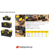 Stanley STST1-75520 Essential Εργαλειοθήκη Με Πλαστικά Κουμπώματα 19" 16.5Ltr
