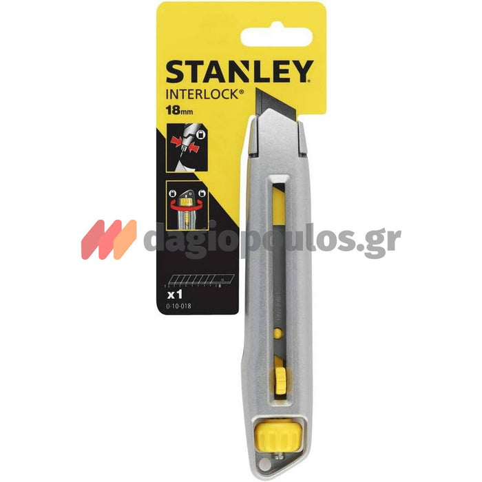 Stanley 0-10-018 Μαχαίρι Με Ξυράφι Σπαστής Λάμας 18mm