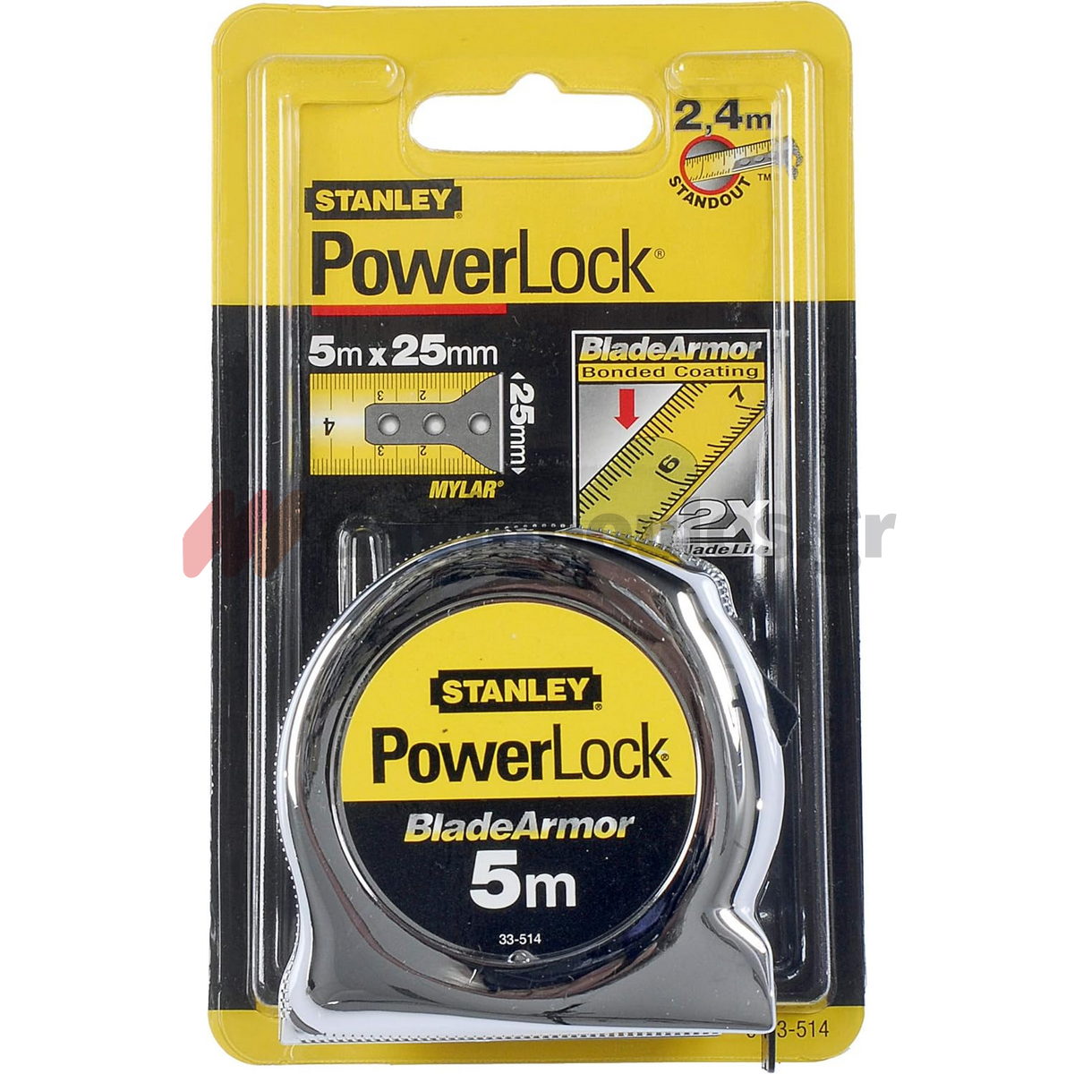Stanley 1-33-514 Powerlock Blade Armor Μέτρο Ρολό (Μετροταινία) 5mtr x 25mm