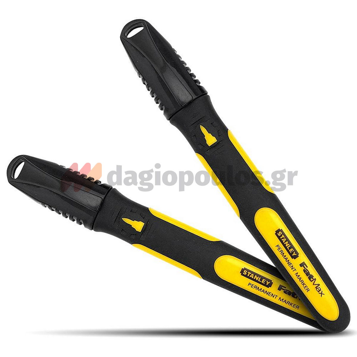 Stanley 0-47-312 FatMax Ανεξίτηλοι Μαρκαδόροι Μαρκαρίσματος & Σημαδέματος Λεπτής Μύτης Μαύροι Σετ 2 Τεμ