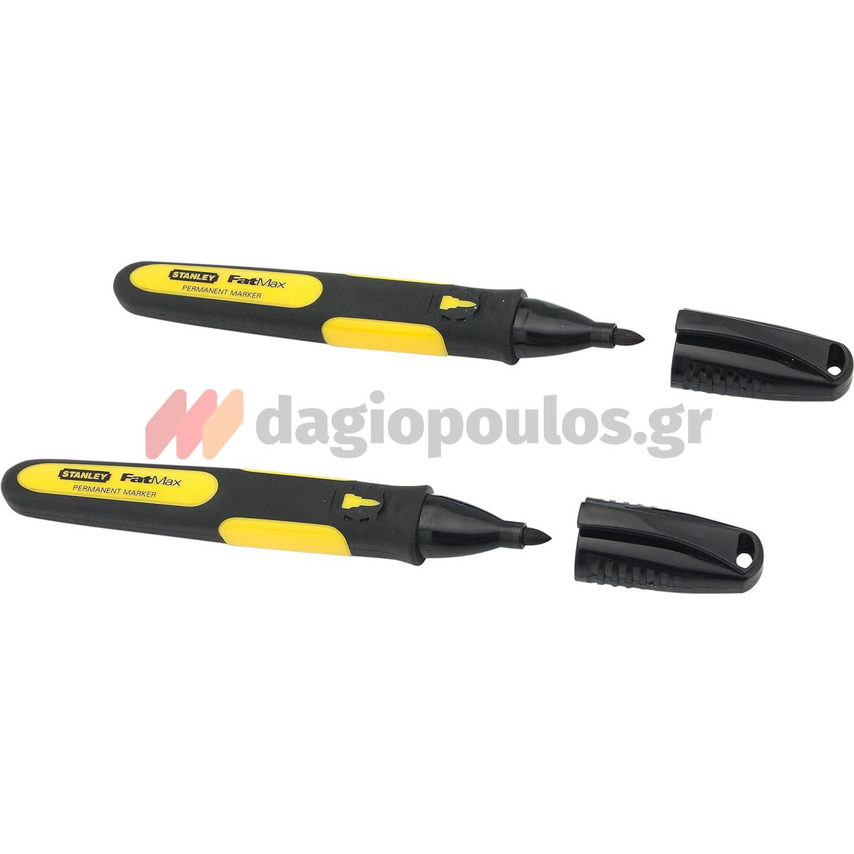 Stanley 0-47-312 FatMax Ανεξίτηλοι Μαρκαδόροι Μαρκαρίσματος & Σημαδέματος Λεπτής Μύτης Μαύροι Σετ 2 Τεμ