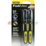 Stanley 0-47-314 FatMax Ανεξίτηλοι Μαρκαδόροι Μαρκαρίσματος & Σημαδέματος Σετ 2 Τεμ.