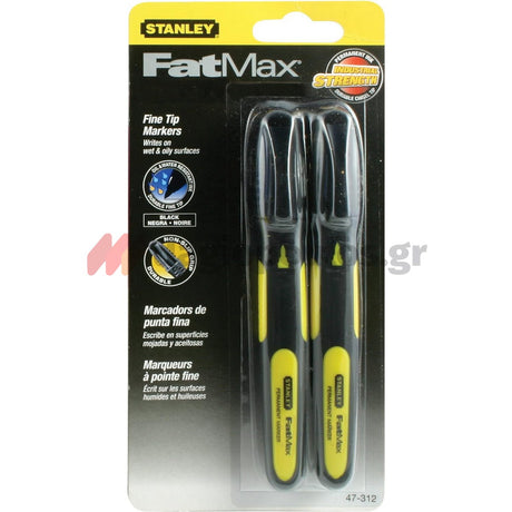 Stanley 0-47-314 FatMax Ανεξίτηλοι Μαρκαδόροι Μαρκαρίσματος & Σημαδέματος Σετ 2 Τεμ.