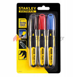 Stanley 0-47-315 FatMax Ανεξίτηλοι Μαρκαδόροι Μαρκαρίσματος & Σημαδέματος Σετ 3 Τεμ