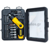 Stanley 0-63-022 Συλλογή Κατσαβίδι Καστάνιας Με Μύτες Σε Κασσετίνα Σετ 22 Τεμ