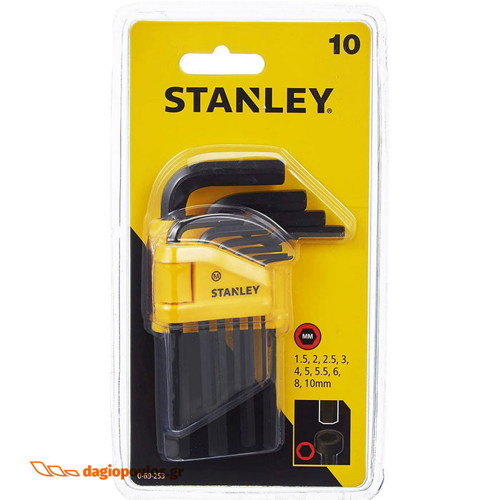 Stanley 0-69-253 Σετ Κλειδιά Allen 10 τεμάχια | Dagiopoulos.gr