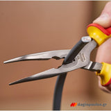 Stanley 0-84-008 MaxSteel Μυτοτσίμπιδο Κυρτό (Στραβοτσίμπιδο) Ηλεκτρολόγου Με Μόνωση VDE 1000V 200mm