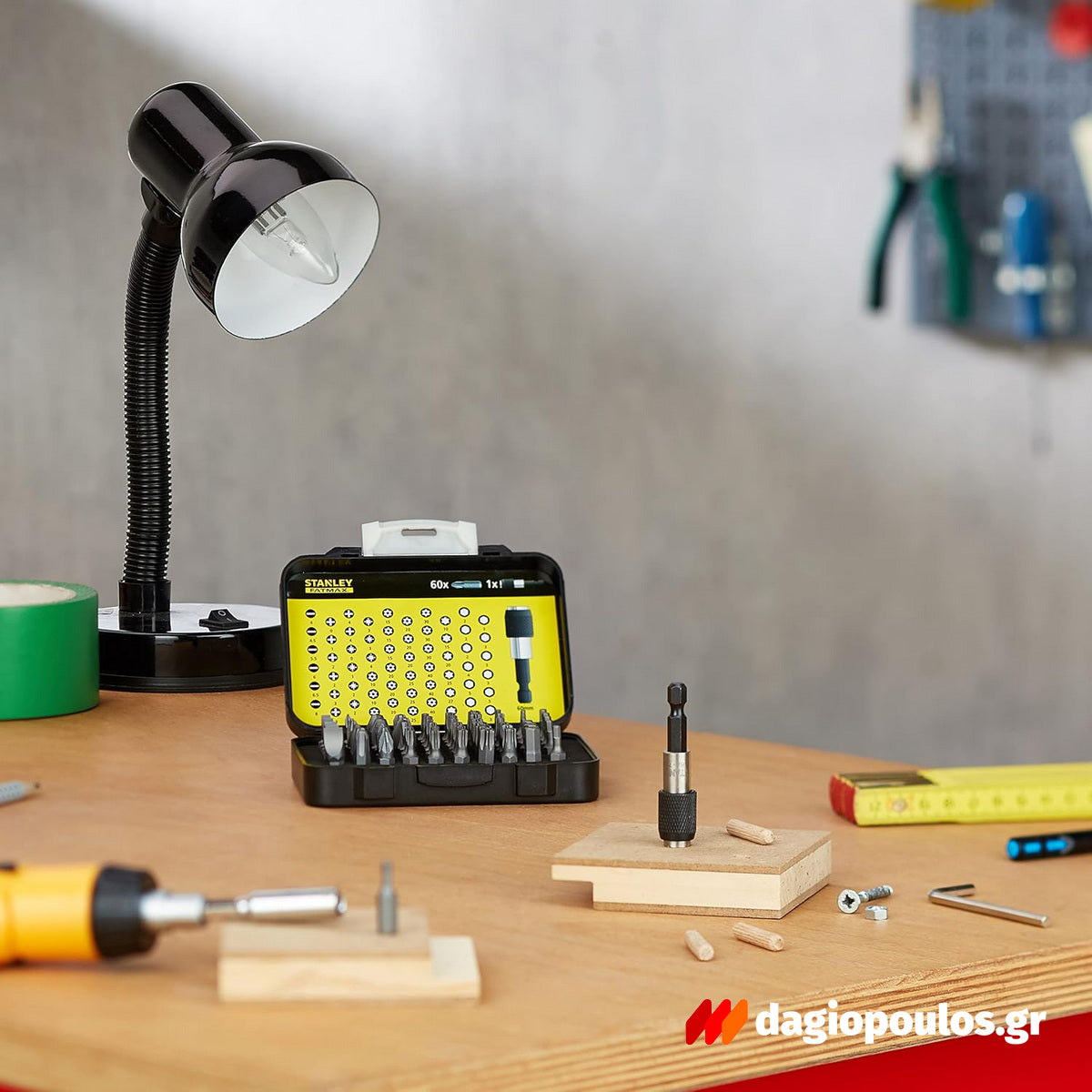 Stanley 1-13-902 Συλλογή Μύτες 1/4" Με Προέκταση Σετ 61 Τεμ