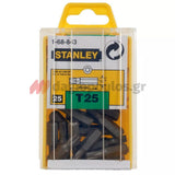 Stanley Επαγγελματικές Μύτες Torx Εξάγωνης Υποδοχής 1/4" Σετ 25 Τεμ