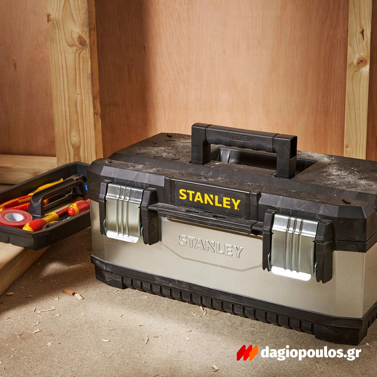 Stanley 1-95-619 Fatmax®Γκρι Μεταλλική Πλαστική Εργαλειοθήκη 23" 24.7Ltr