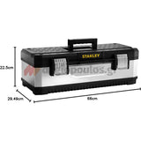 Stanley 1-95-620 Fatmax®Γκρι Μεταλλική Πλαστική Εργαλειοθήκη 26" 26Ltr