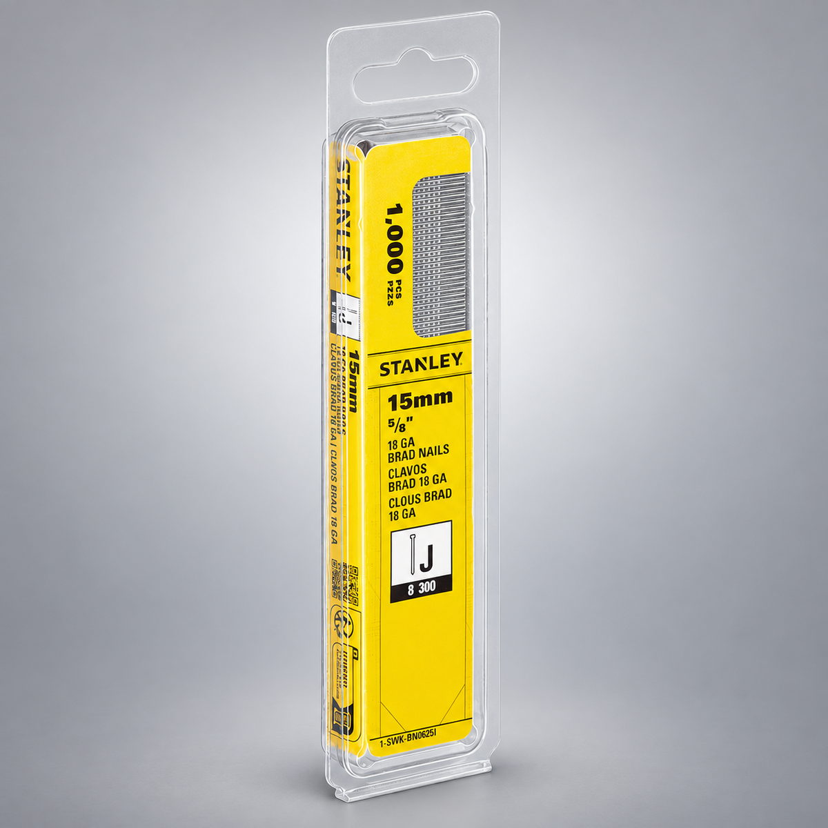 Stanley 1-SWK-BN0625T Καρφιά (Βελονάκια) Καρφωτικών Χειρός 15mm Σετ 1000 Τεμ