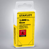 Stanley 1-TRA205T Συρραπτικά Δίχαλα (Συνδετήρες) Π Καρφωτικών Πιστολιών Χειρός 1000Τεμ 8mm