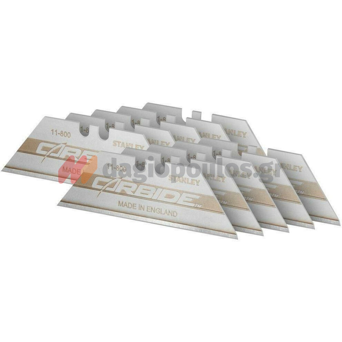 Stanley 2-11-800 Fatmax Carbide Λάμες (Ξυράφια) Καρβιδίου 25mm Σετ 10 Τεμ