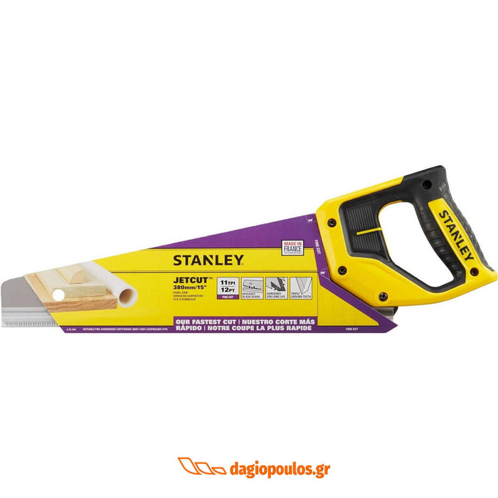 Stanley 2-15-594 JET CUT Πριόνι Ξύλου Λεπτό Δόντι 380mm | Dagiopoulos.gr