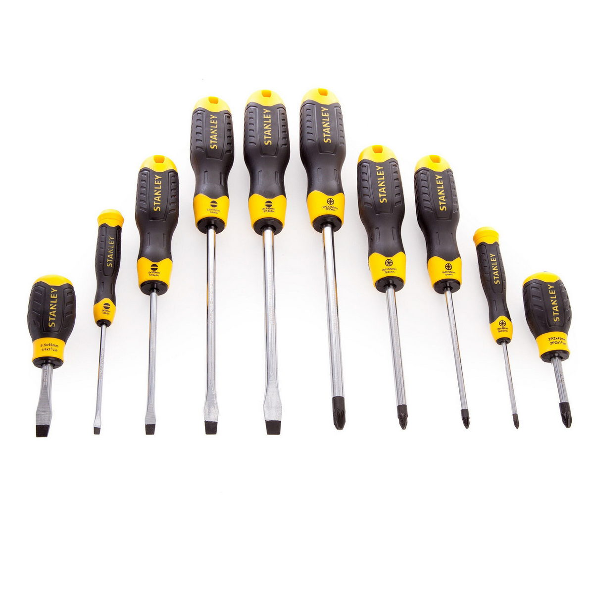 Stanley 2-65-014 Essential Cushion Grip Συλλογή Κατσαβίδια Σετ 10 Τεμ