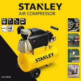Stanley D211/8/24 Αεροσυμπιεστής Κομπρεσέρ Αέρα Μονομπλόκ 2.0Hp 24Lit