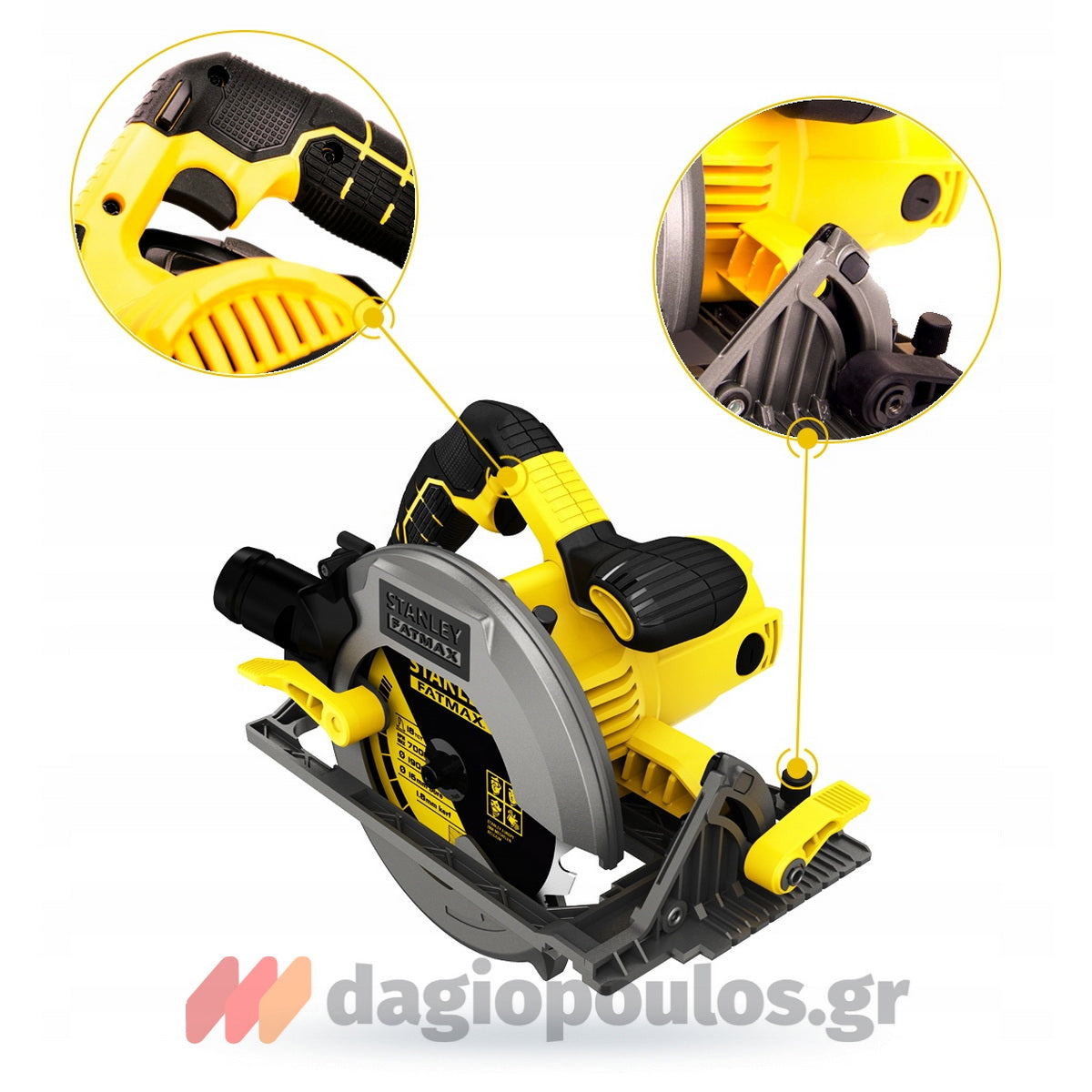 Stanley FME301K Ηλεκτρικό Δισκοπρίονο Χειρός 1650W 190mm Με Βαλίτσα