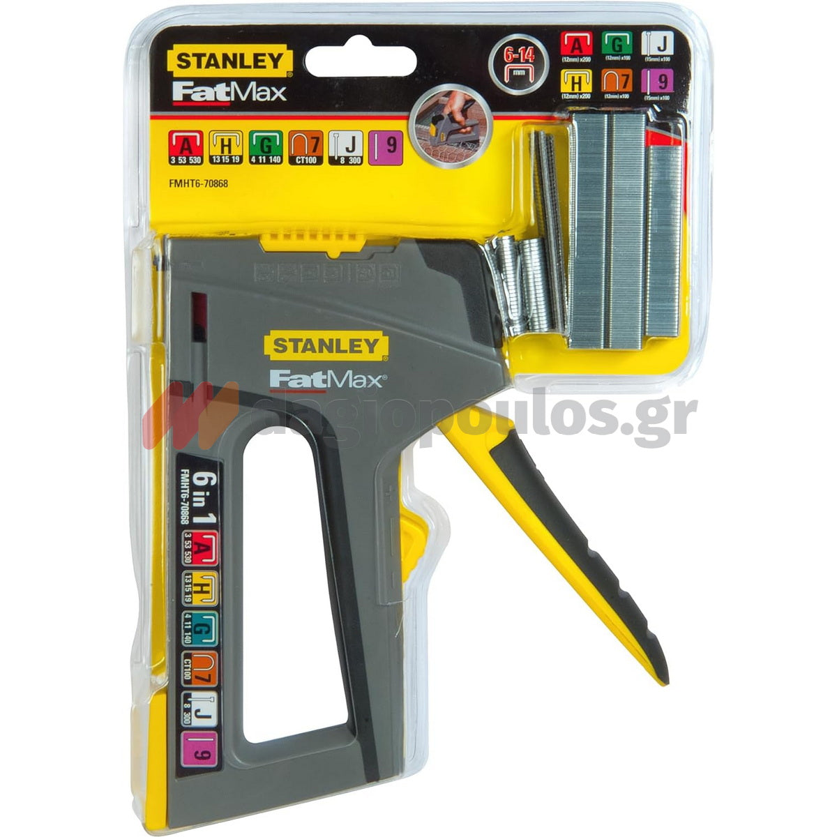 Stanley FMHT6-70868 Επαγγελματικό Συρραπτικό - Καρφωτικό Χειρός 6 σε 1 Για Δίχαλα & Βελονάκια
