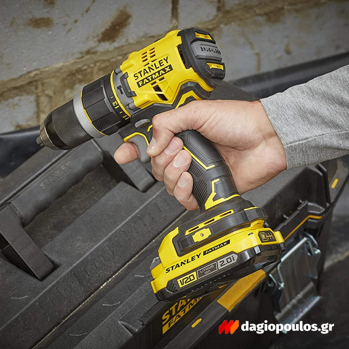 Stanley SFMCD721M2K-QW V20 Brushless Κρουστικό Δραπανοκατσάβιδο 18V Με 2 Μπαταρίες 4.0Ah