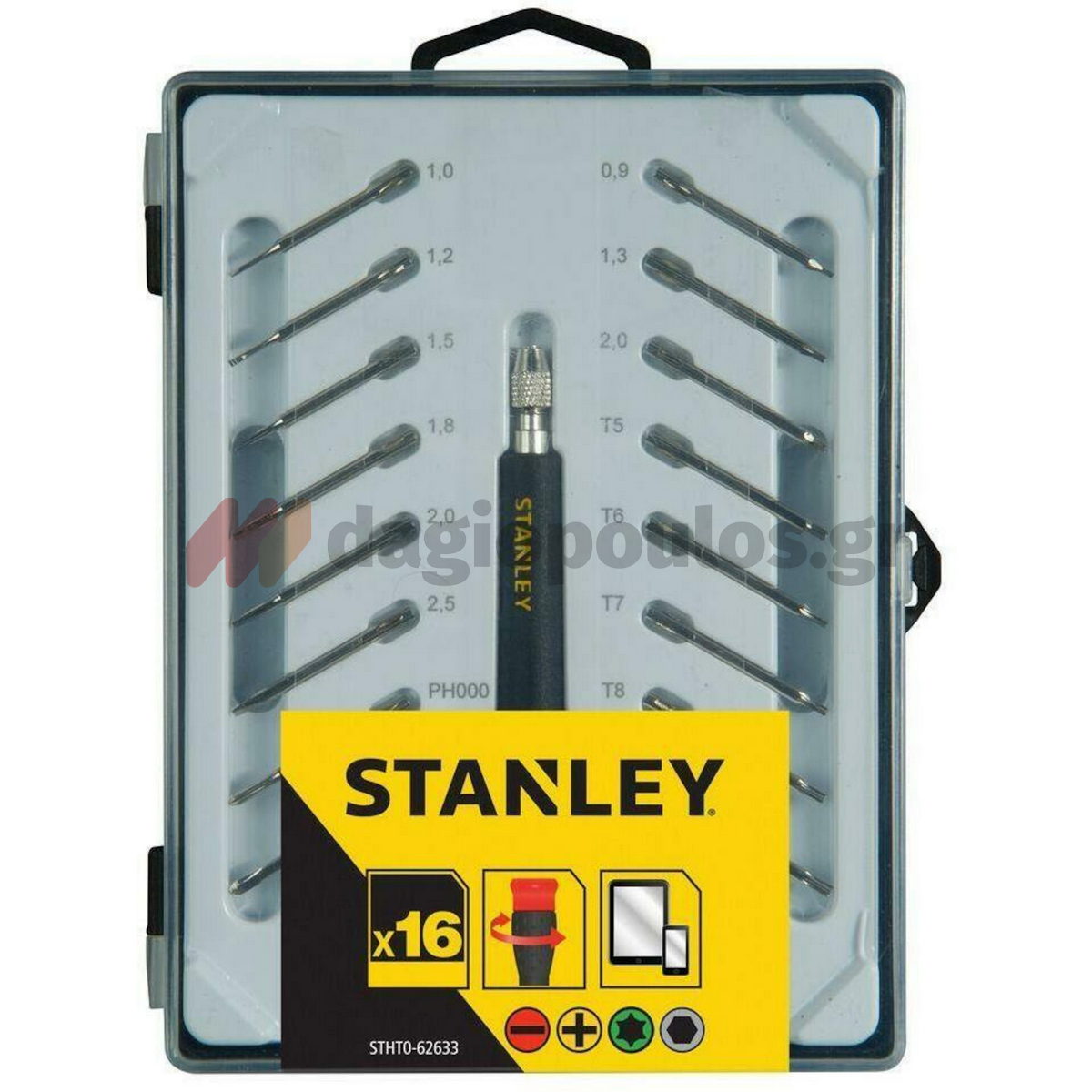 Stanley STHT0-62633 Κατσαβίδι Ακριβείας - Ηλεκτρονικών Με 16 Μύτες