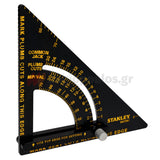 Stanley STHT46056-0 Επαγγελματικός Χάρακας - Τρίγωνο - Γωνιόμετρο Μέτρησης & Σχεδιασμού Αλουμινίου 180mm Ρυθμιζόμενο