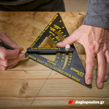 Stanley STHT46056-0 Επαγγελματικός Χάρακας - Τρίγωνο - Γωνιόμετρο Μέτρησης & Σχεδιασμού Αλουμινίου 180mm Ρυθμιζόμενο